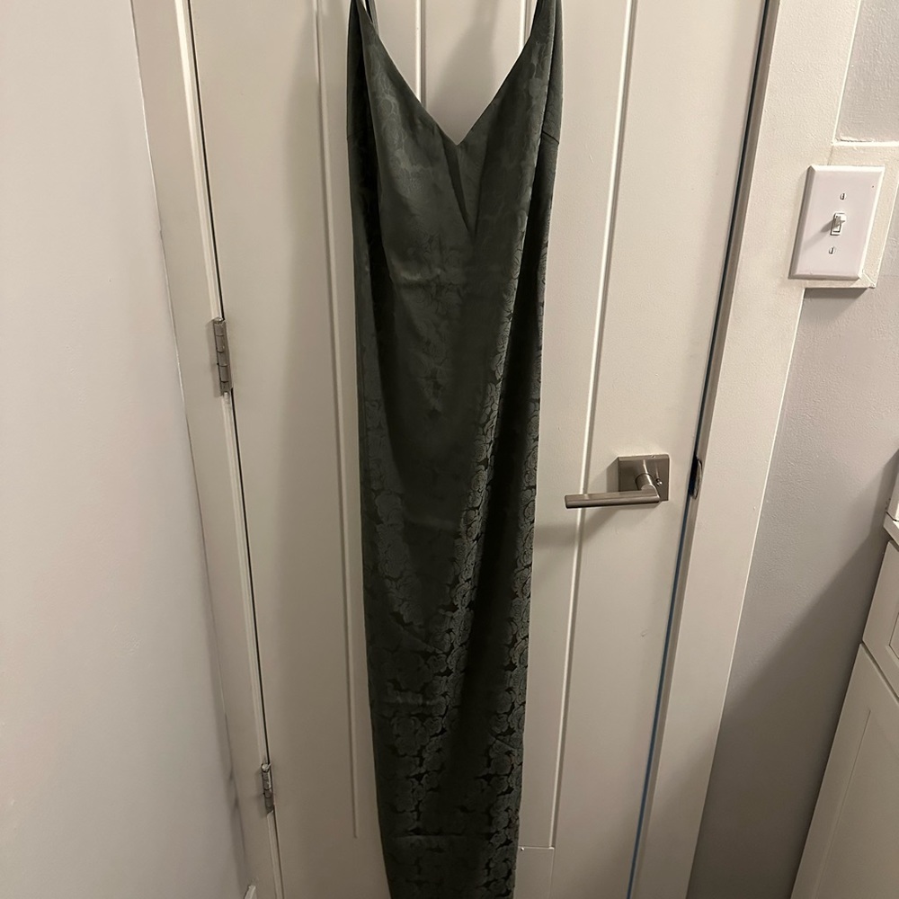 Fame and Partners green Women's Long Dress Size 12 - Picture 3 of 6
